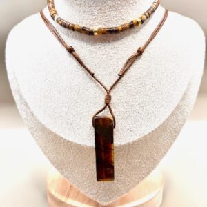 Tijgeroog set (ketting & armband)